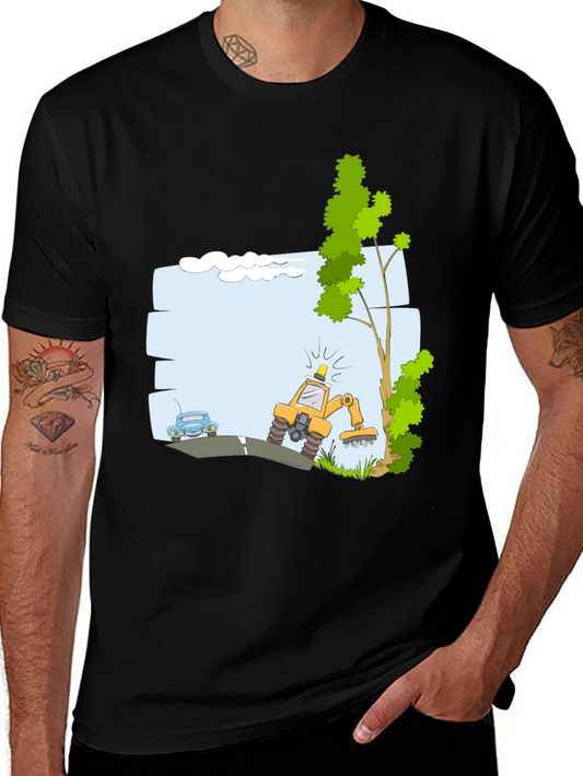 Cartoon Construction T-Shirt: Fun Design