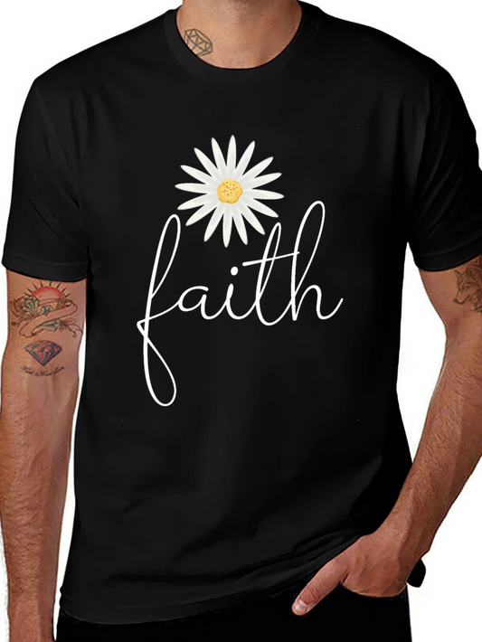 Faith Daisy Graphic Tee - Stylish Comfort