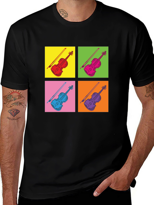 Pop Art Violin T-Shirt - Musicians Tee