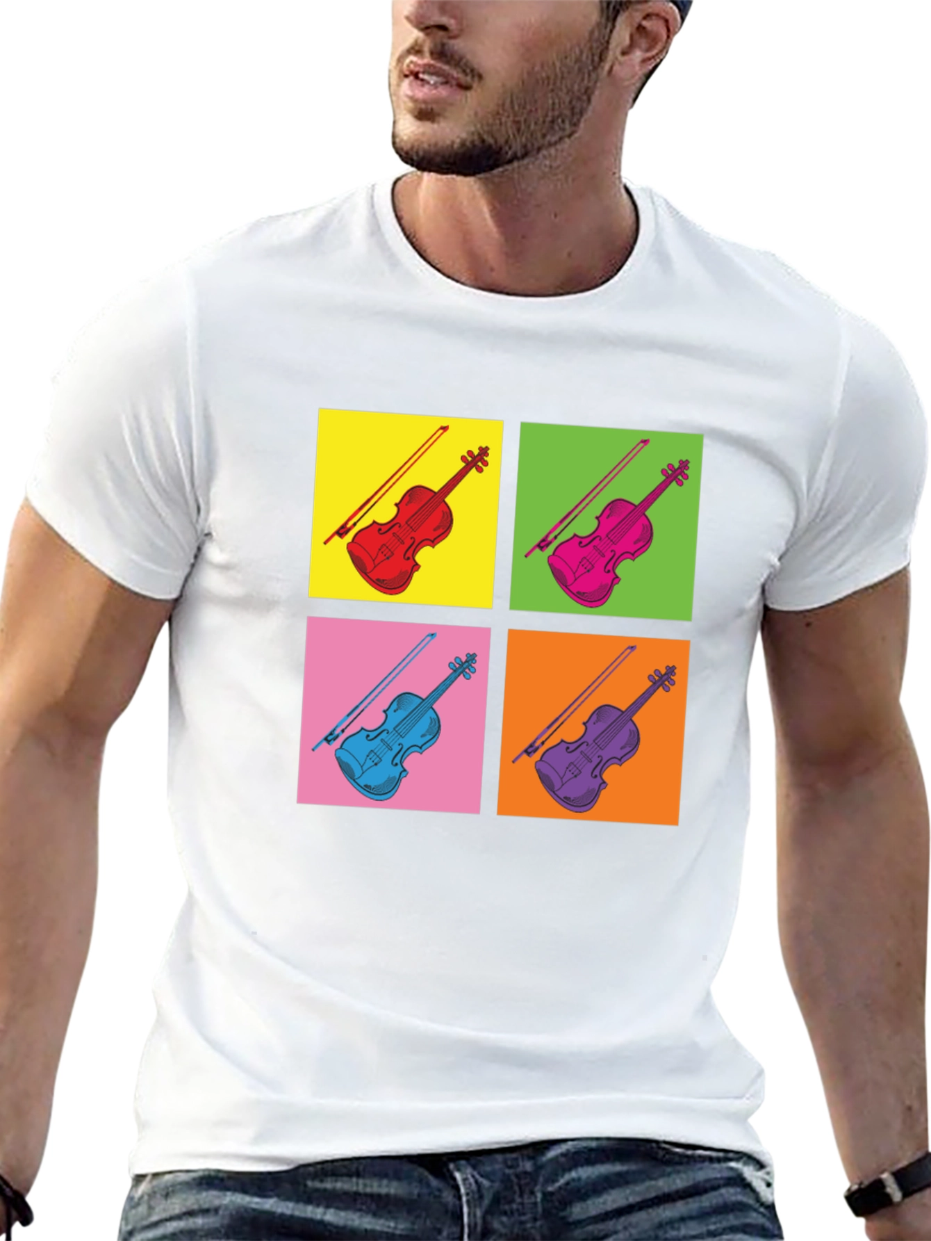 Pop Art Violin T-Shirt - Musicians Tee