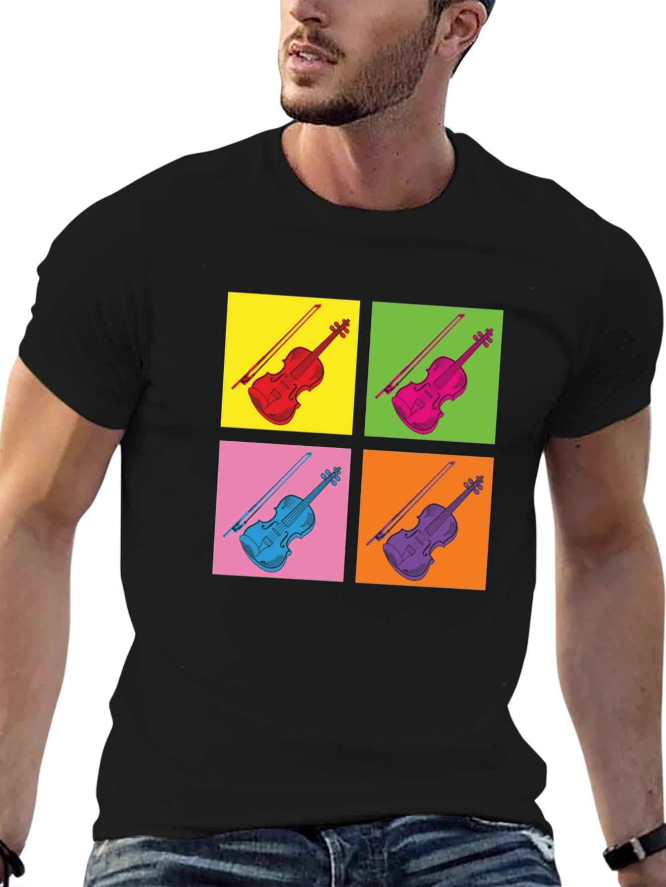 Pop Art Violin T-Shirt - Musicians Tee