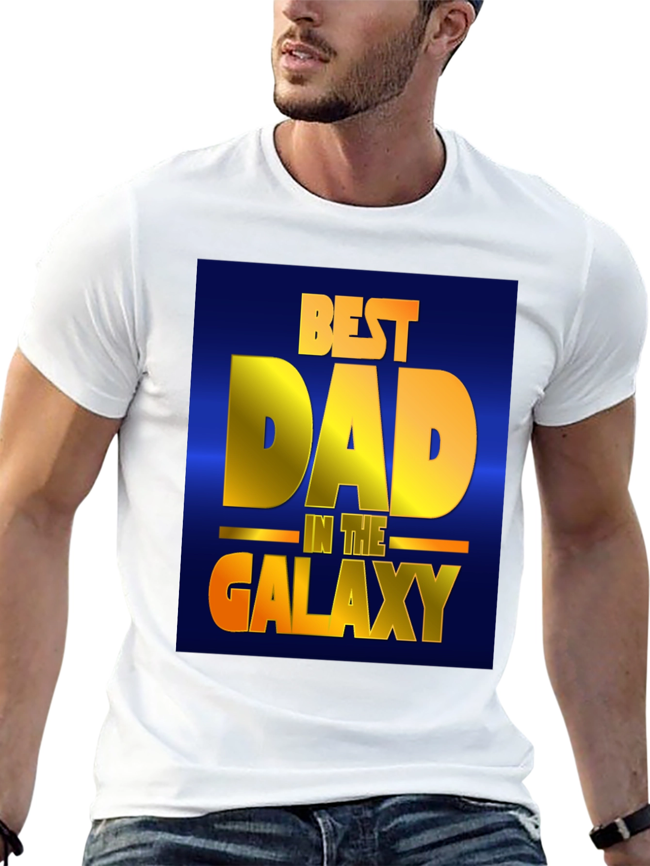 Best Dad in the Galaxy Black T-Shirt