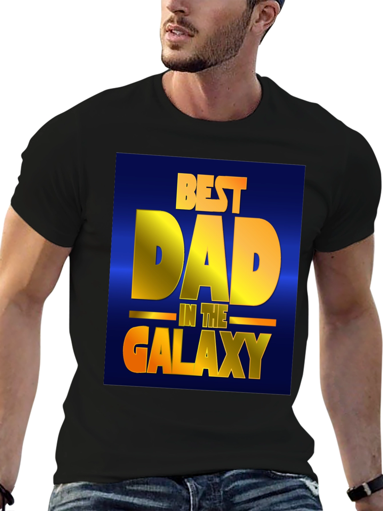 Best Dad in the Galaxy Black T-Shirt
