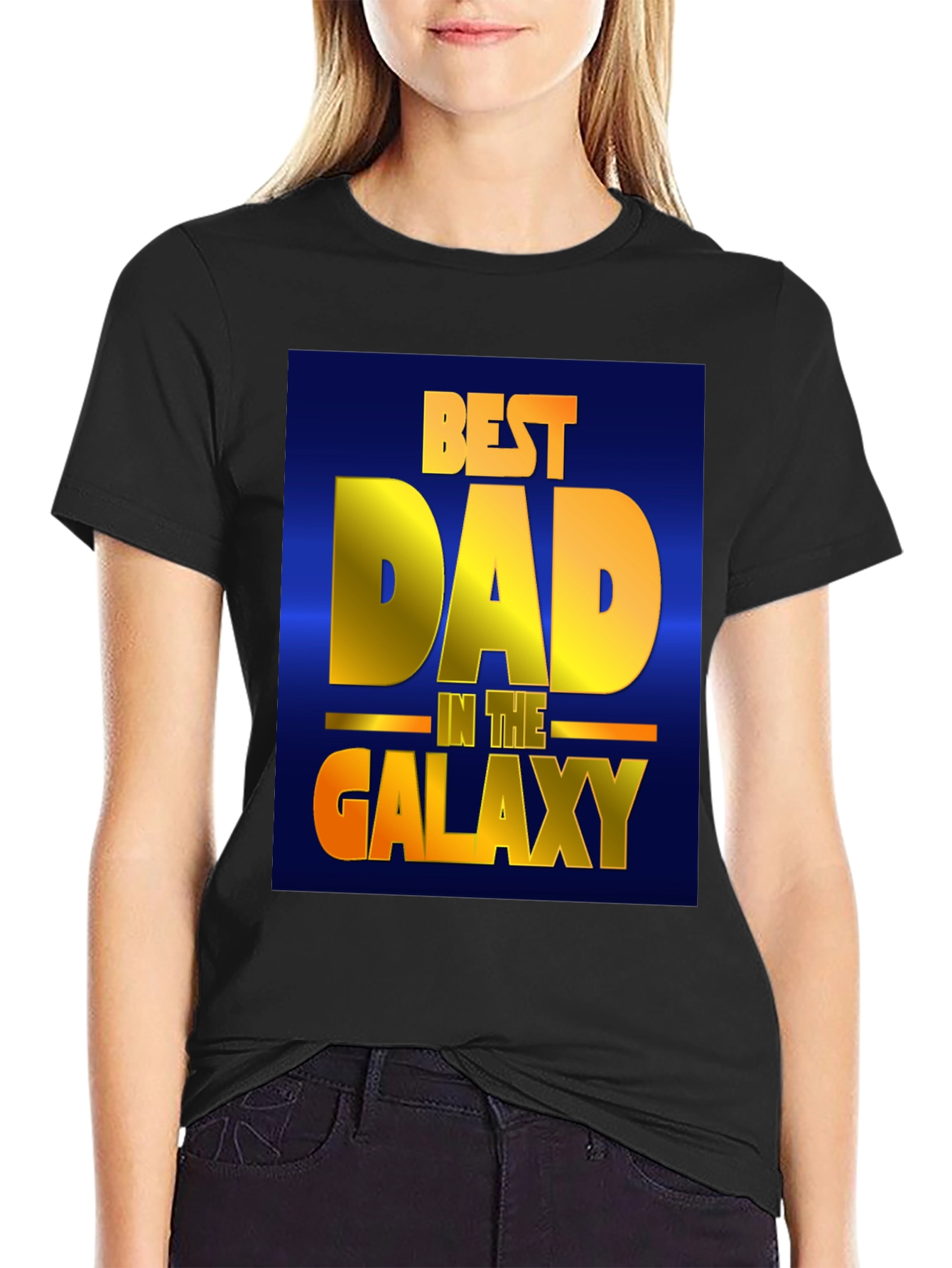 Best Dad in the Galaxy Black T-Shirt