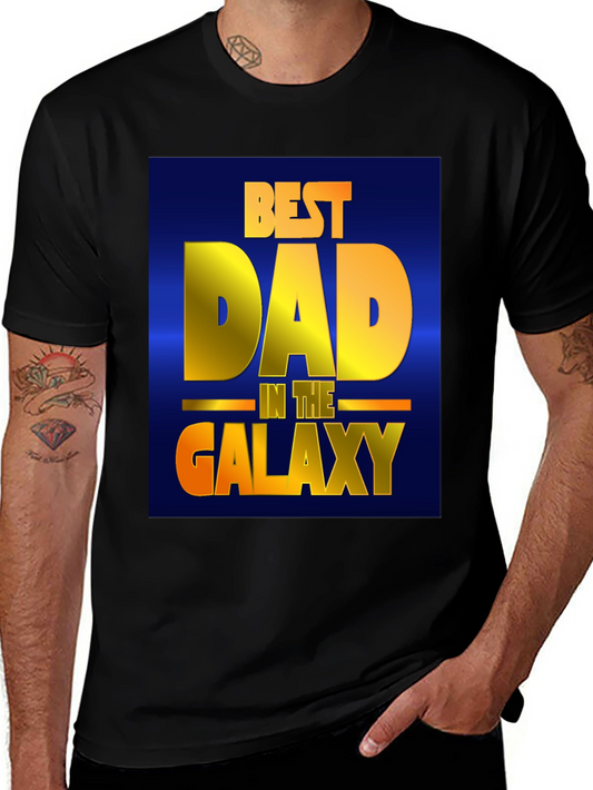Best Dad in the Galaxy Black T-Shirt