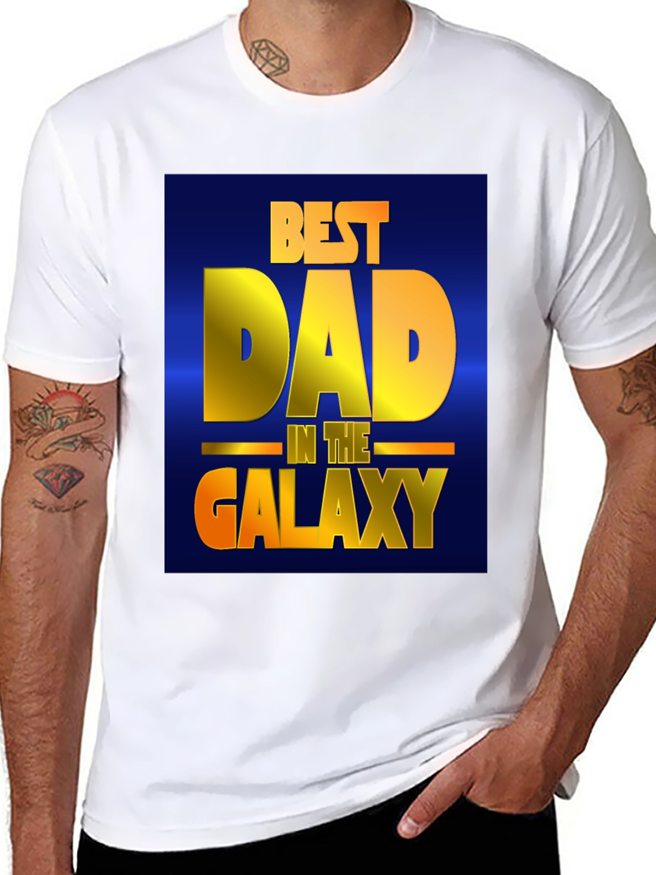 Best Dad in the Galaxy Black T-Shirt