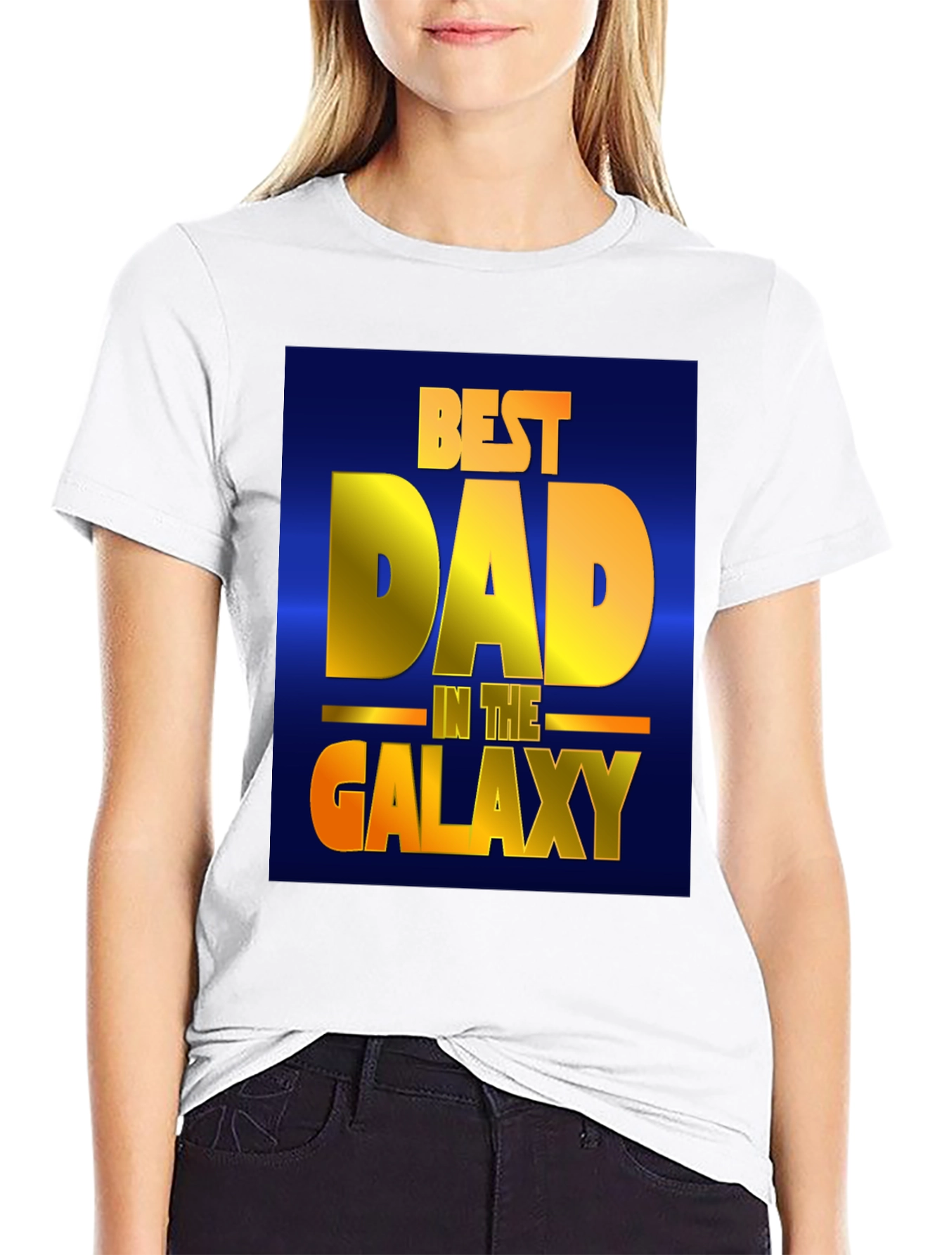 Best Dad in the Galaxy Black T-Shirt