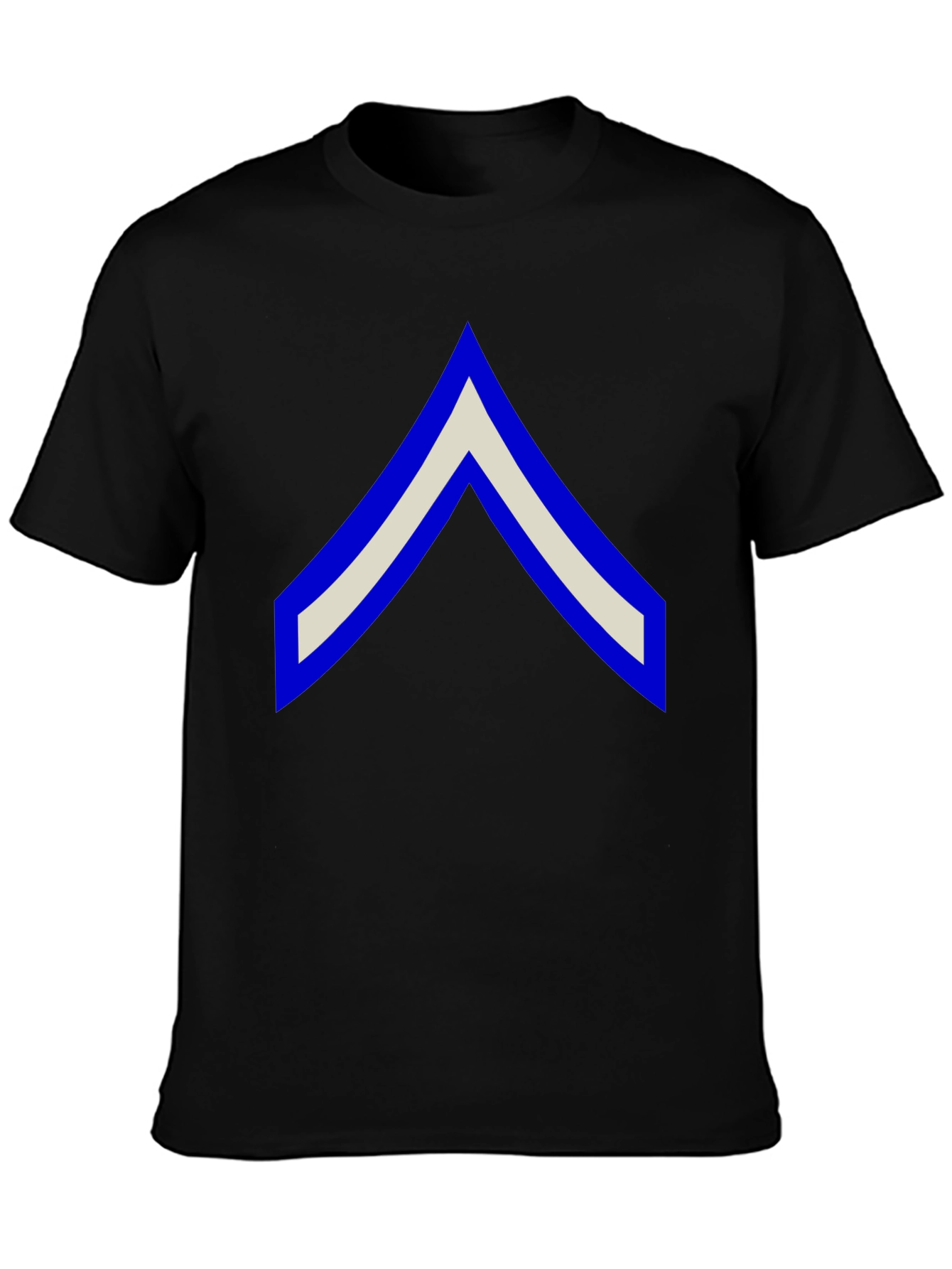 Chevron Graphic Tee - Black Cotton Casual Shirt