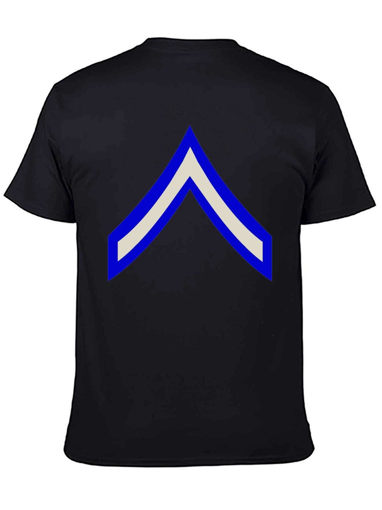 Chevron Graphic Tee - Black Cotton Casual Shirt