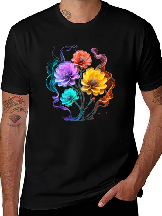 Floral Smoke Graphic T-Shirt