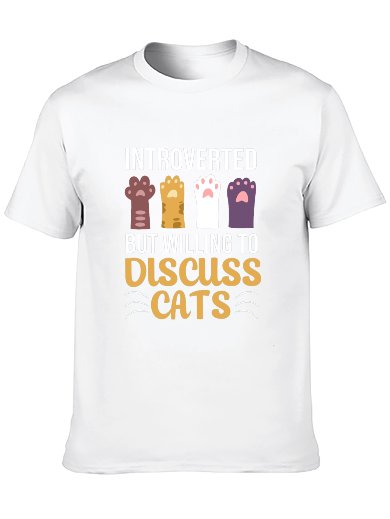 Introverted But Willing to Discuss Cats T-Shirt
