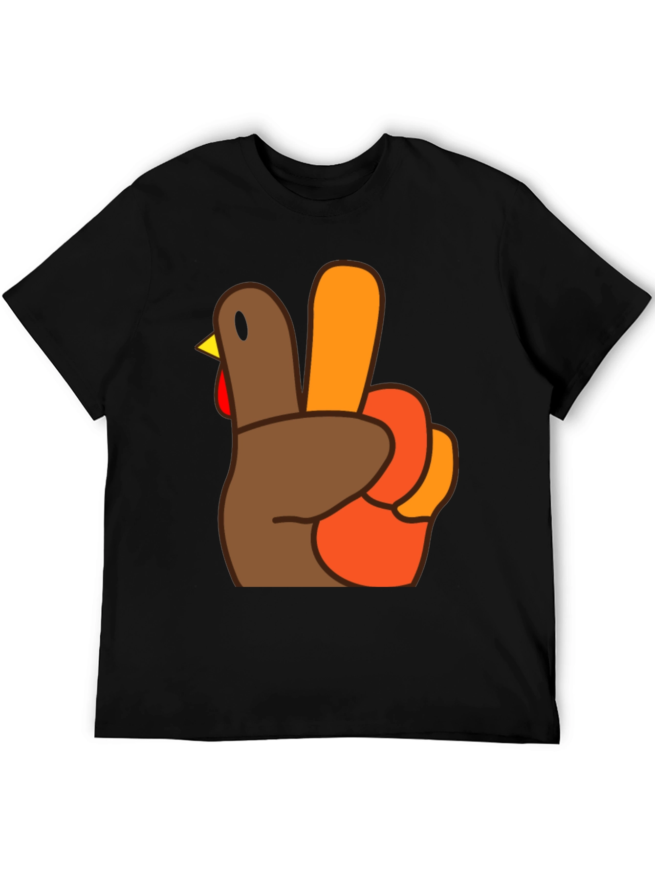 Funny Thanksgiving Turkey Peace Sign T-Shirt