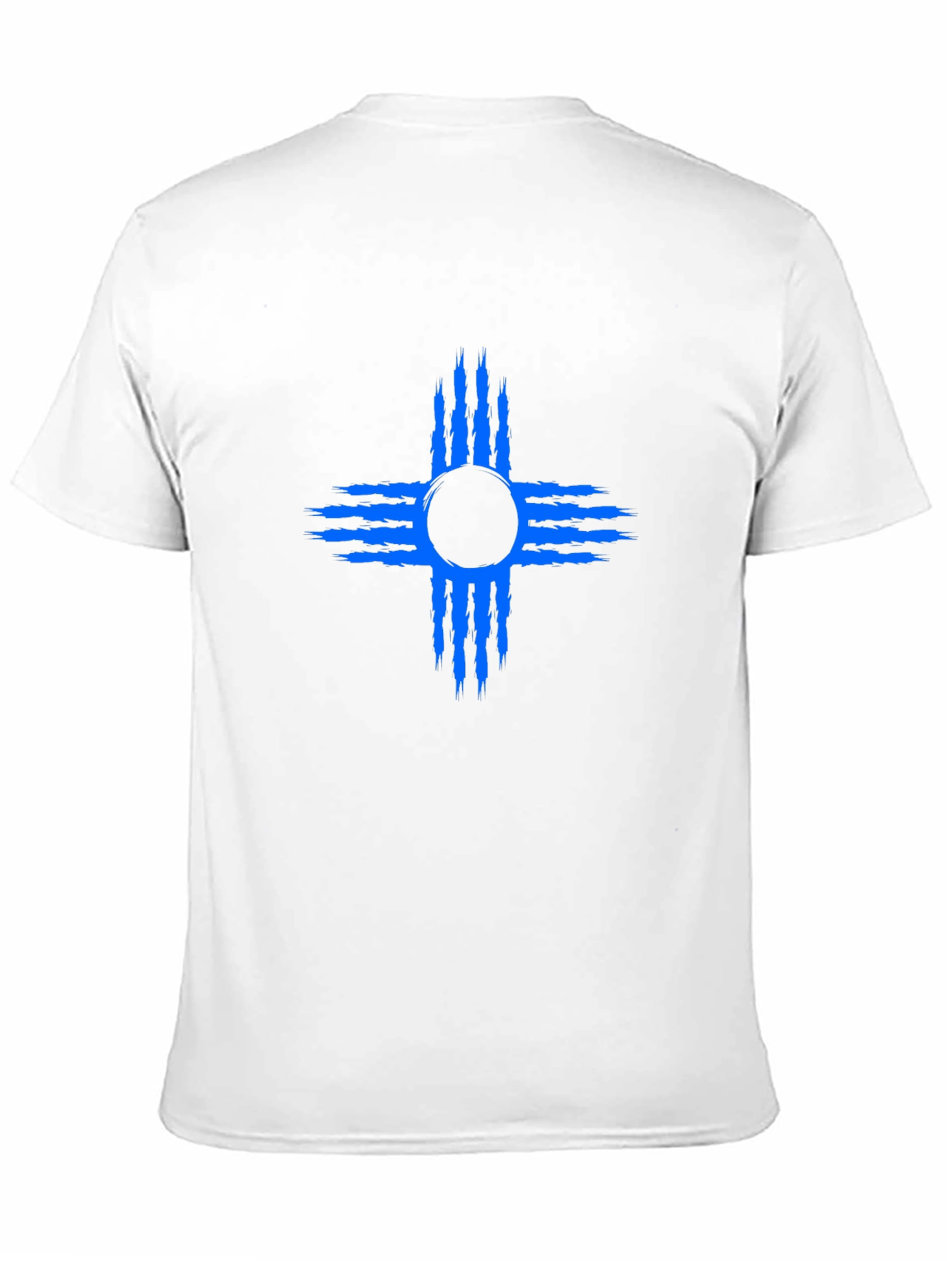 Black T-Shirt with Blue Zia Symbol