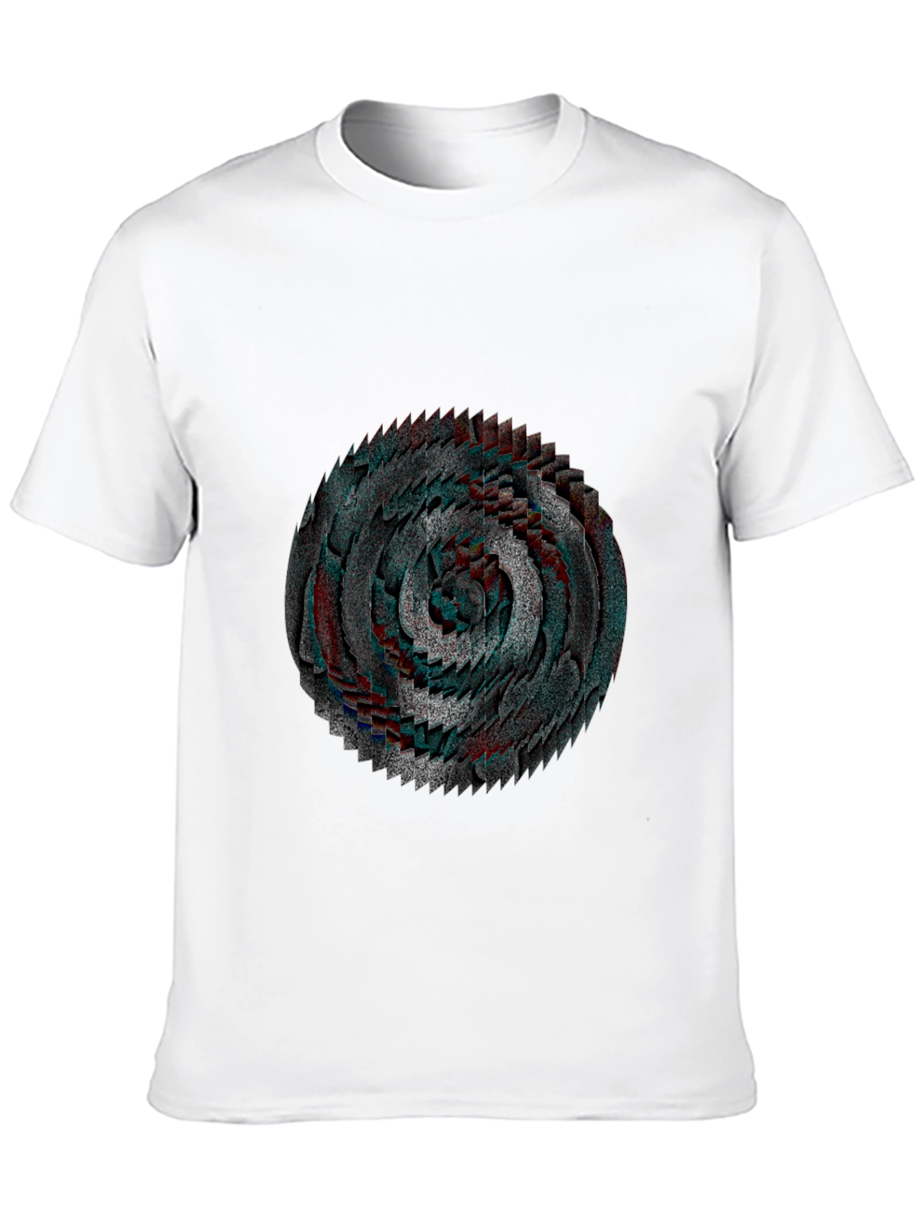 Abstract Swirl Graphic Black T-Shirt