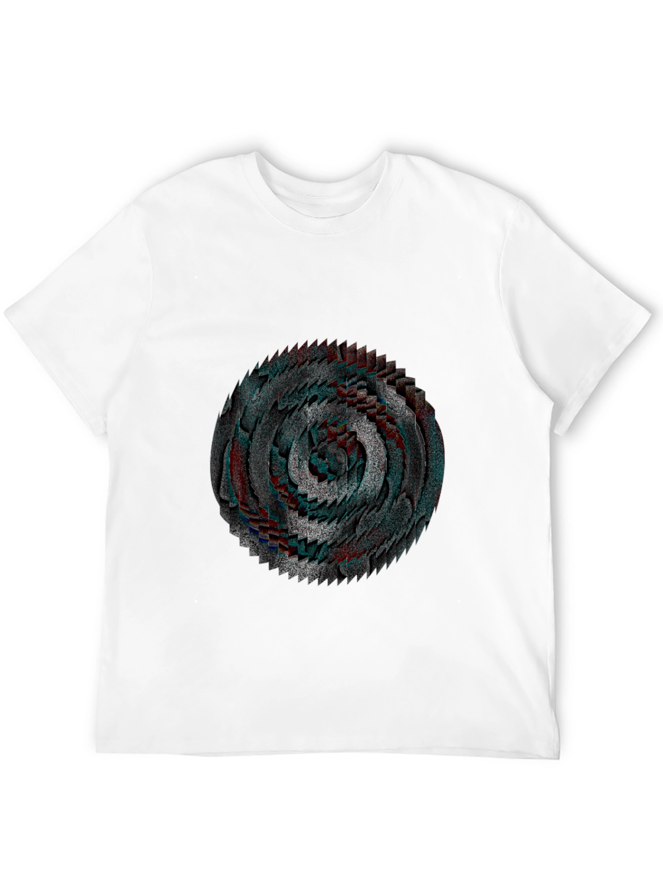 Abstract Swirl Graphic Black T-Shirt