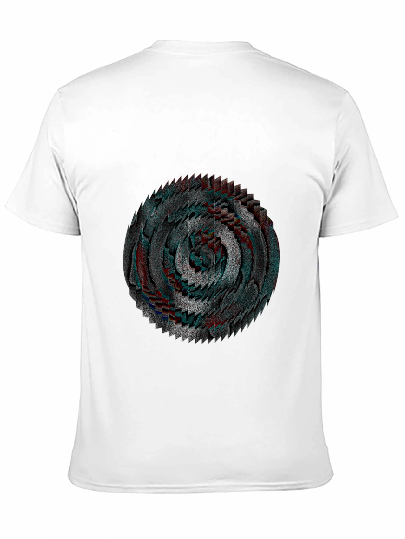 Abstract Swirl Graphic Black T-Shirt