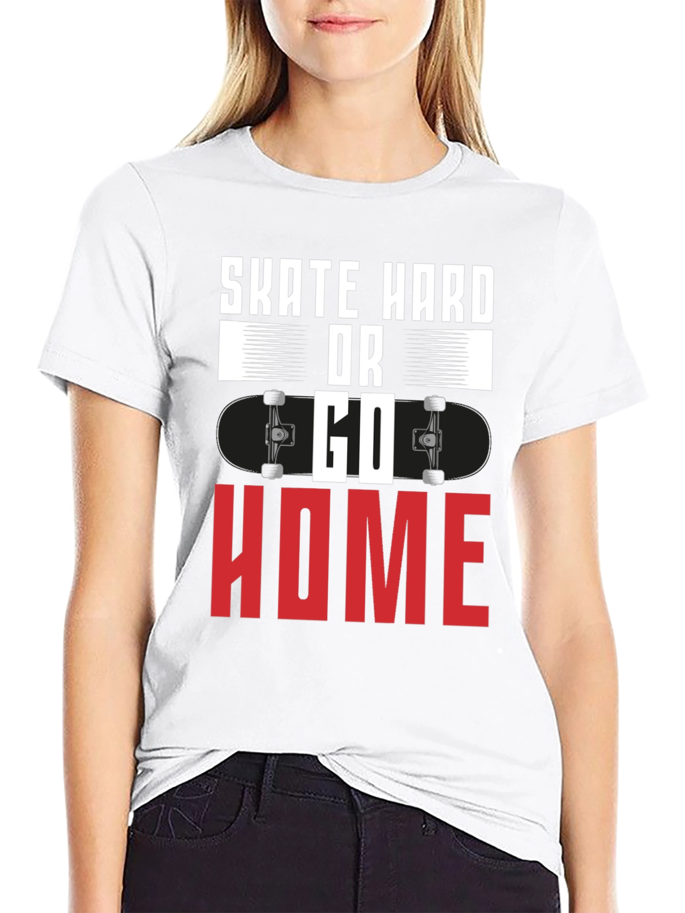 Skate Hard or Go Home Graphic Tee