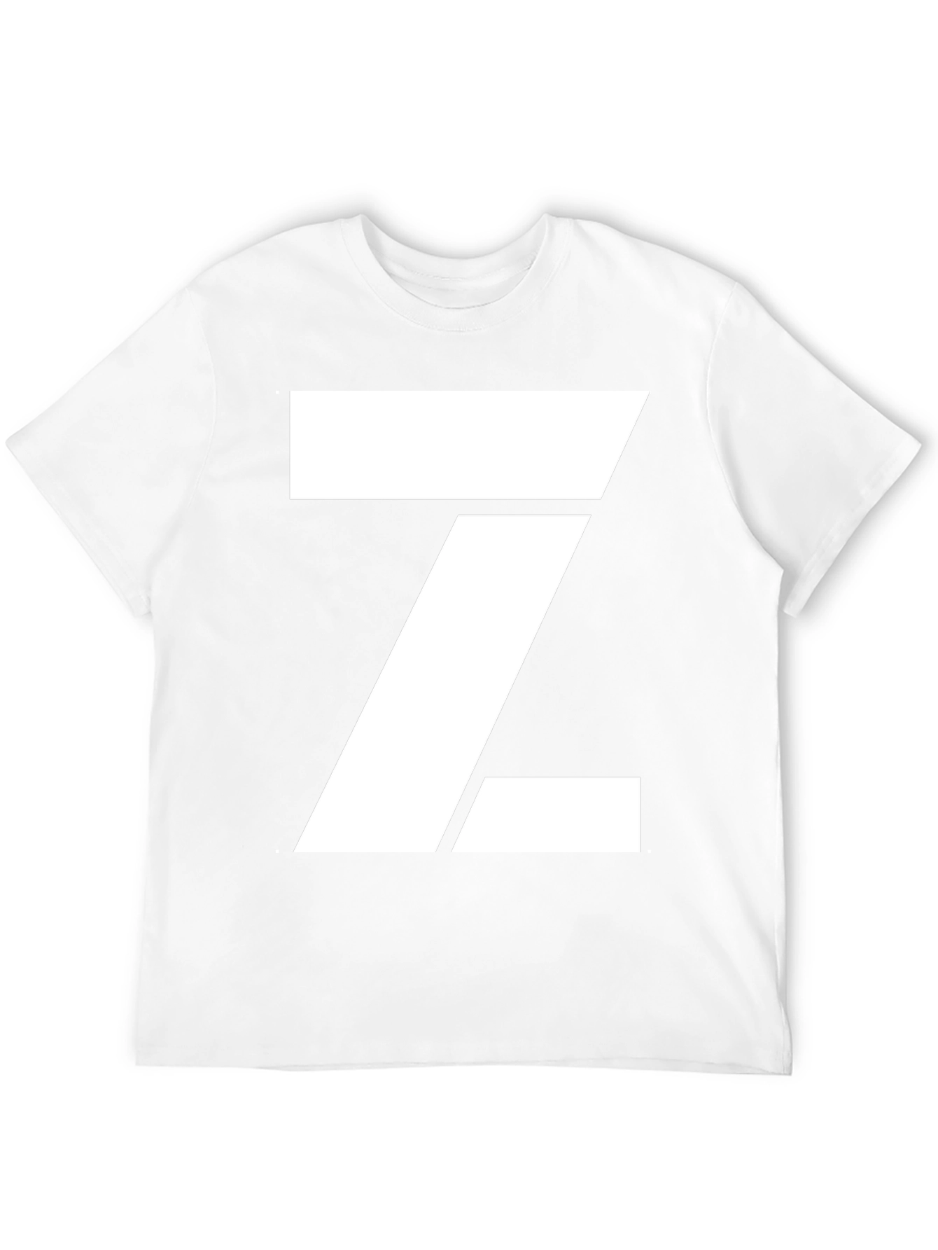 Modern Letter Z Graphic Tee - Stylish Black T-Shirt