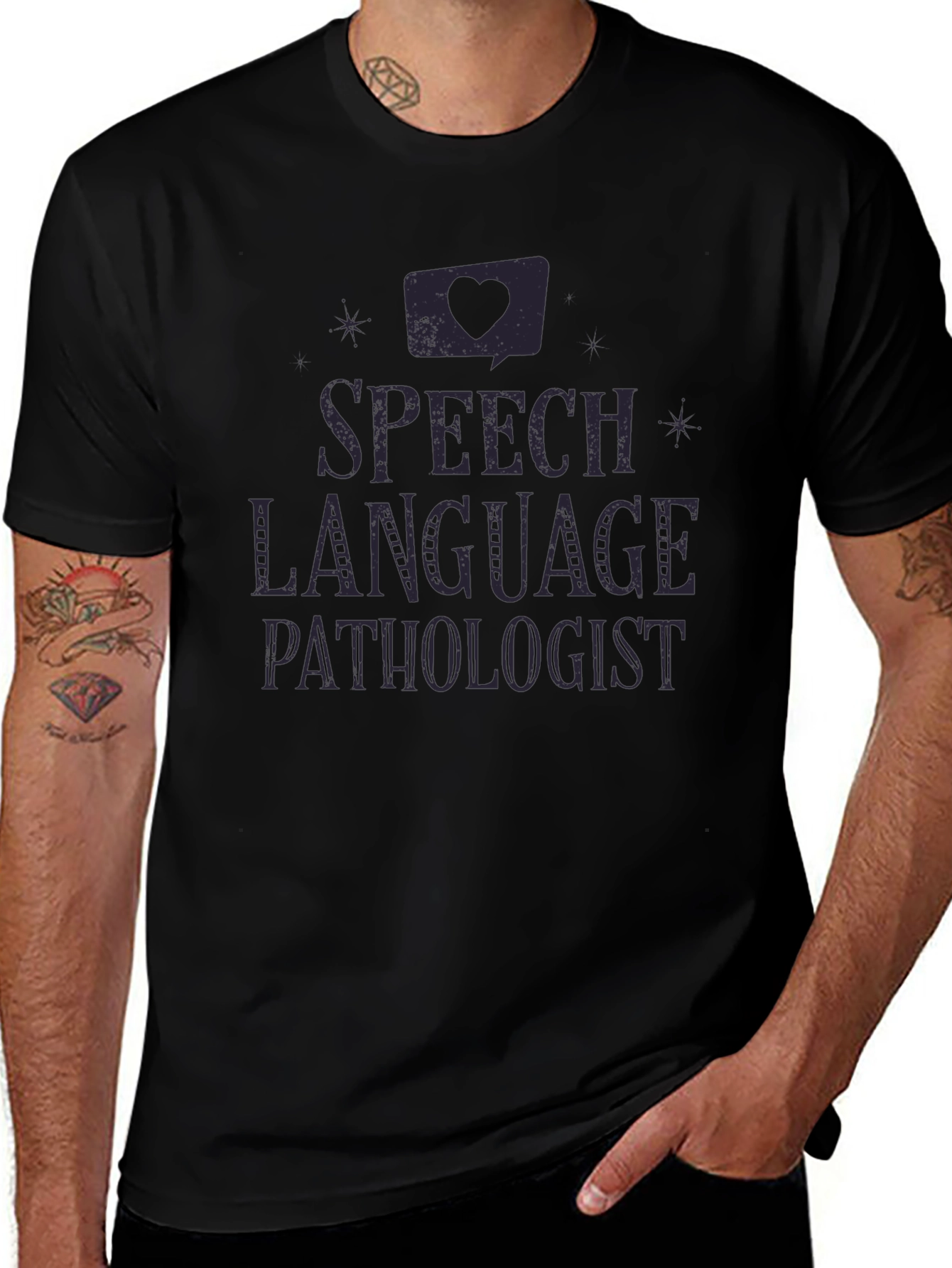 Speech Language Pathologist T-Shirt - Black Cotton Tee