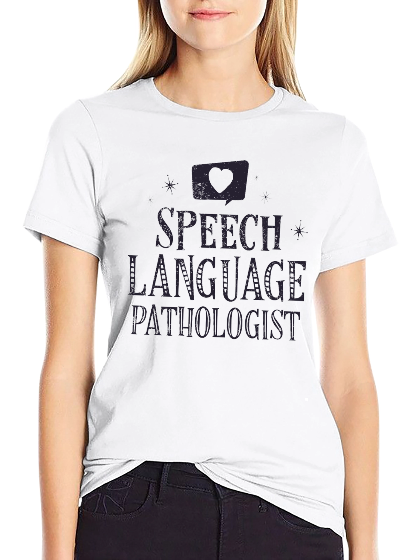 Speech Language Pathologist T-Shirt - Black Cotton Tee