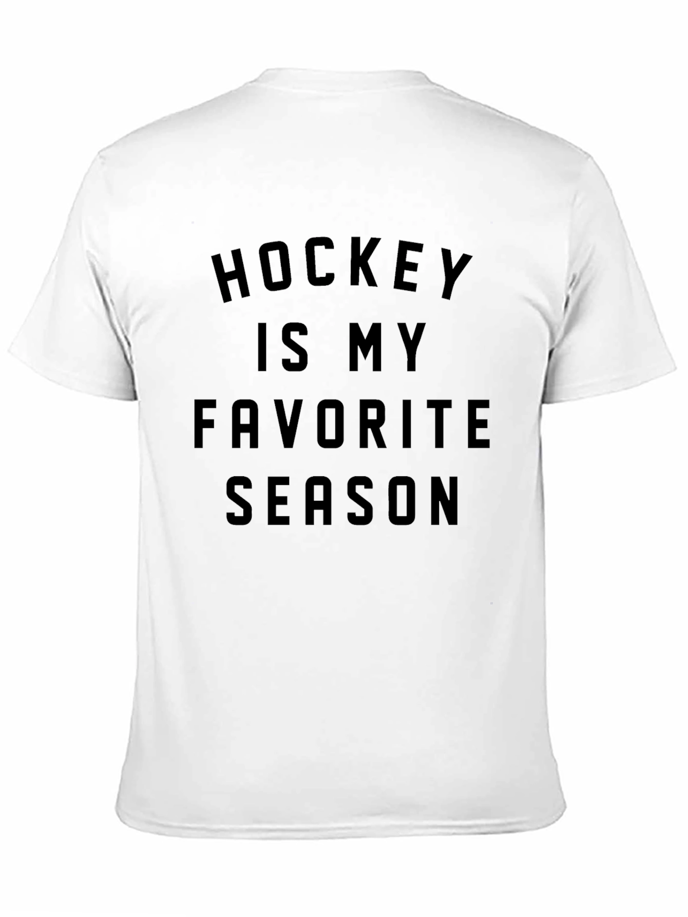 Hockey Is My Favorite Season Black Graphic T-Shirt