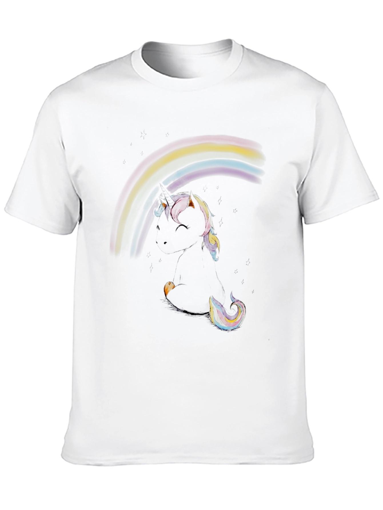 Unicorn Rainbow Black T-Shirt