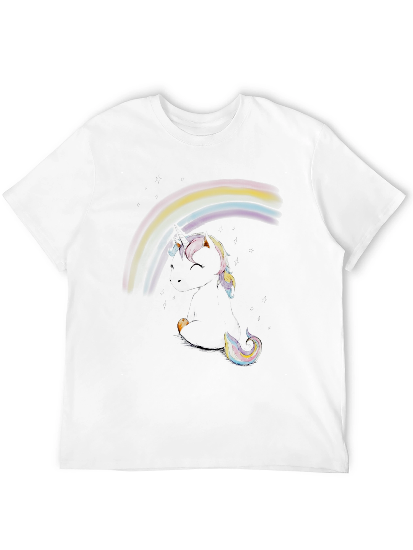 Unicorn Rainbow Black T-Shirt