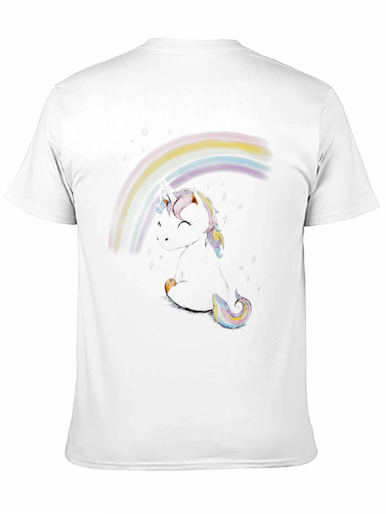 Unicorn Rainbow Black T-Shirt