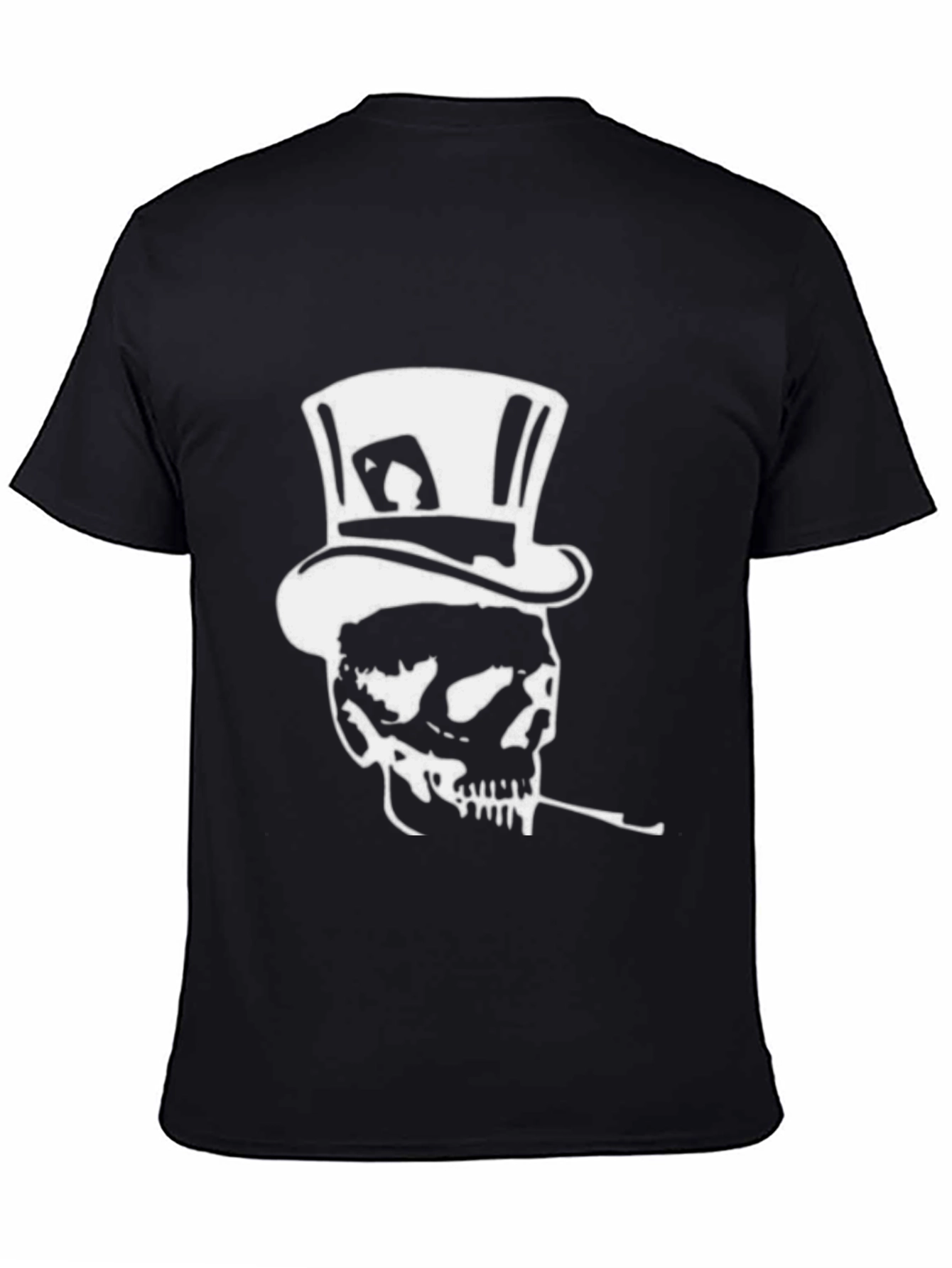 Skull in Top Hat Graphic Tee - Black