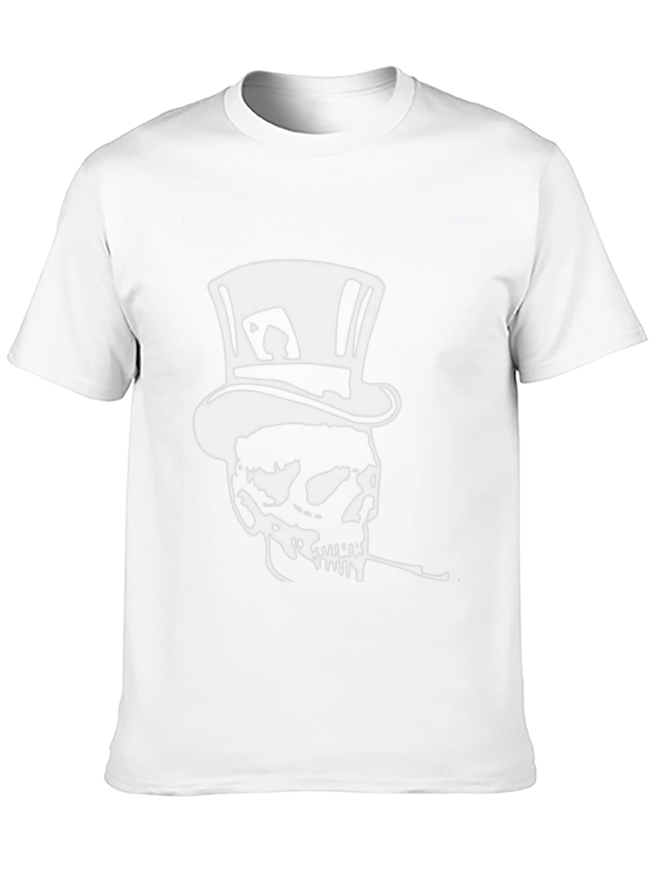 Skull in Top Hat Graphic Tee - Black