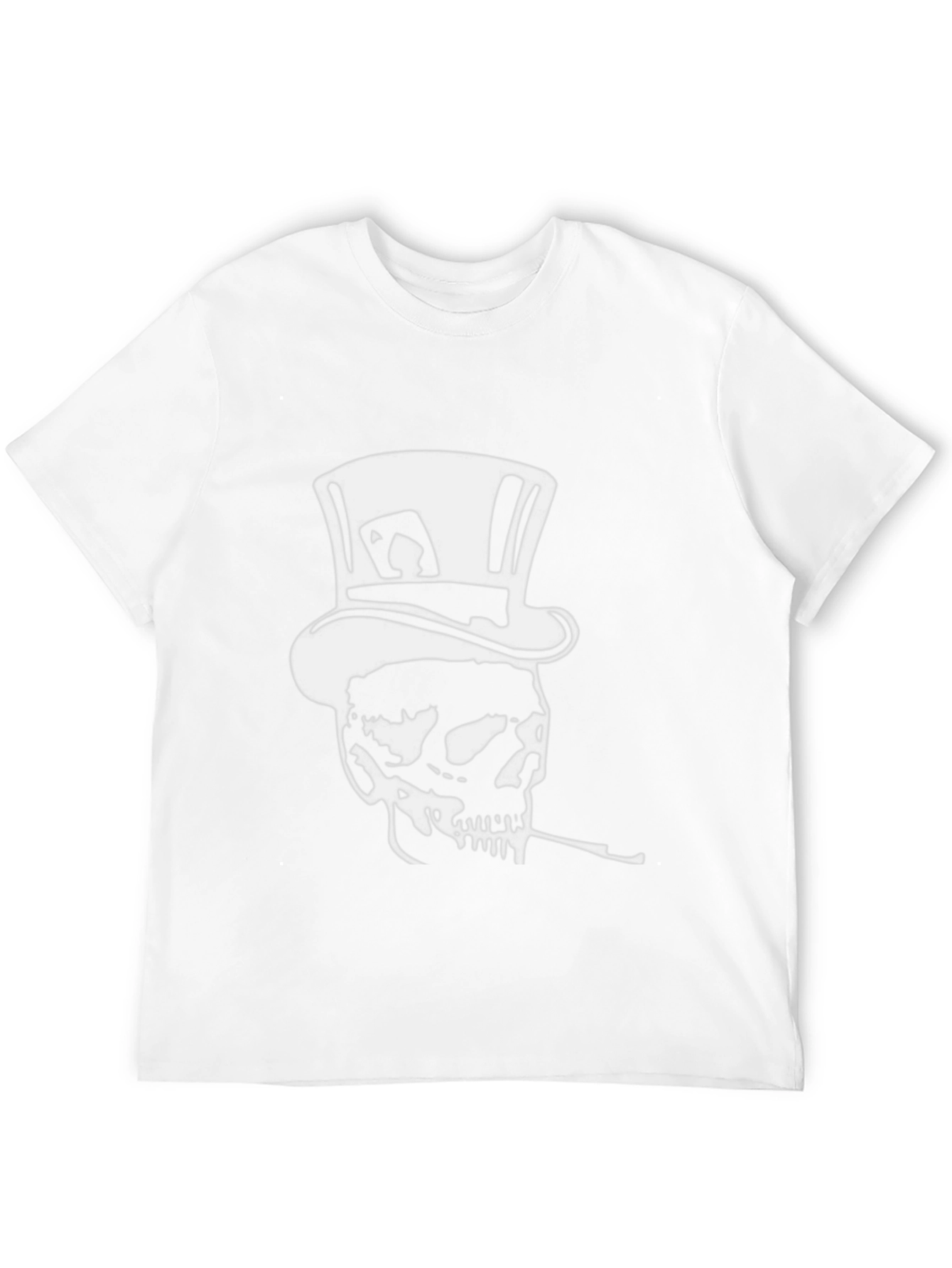 Skull in Top Hat Graphic Tee - Black