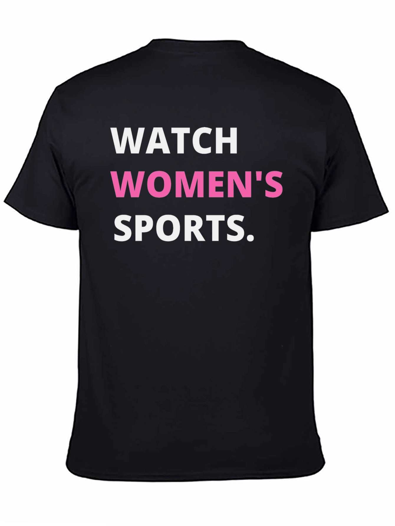 Watch Womens Sports Tee - Black Cotton T-Shirt