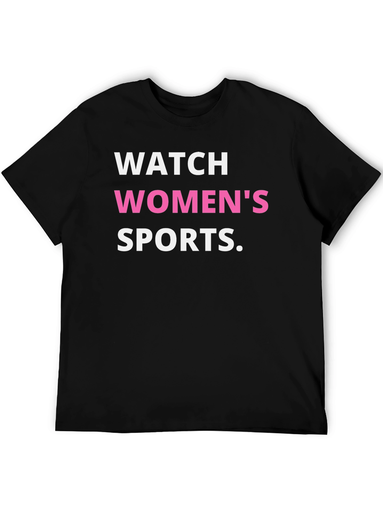 Watch Womens Sports Tee - Black Cotton T-Shirt