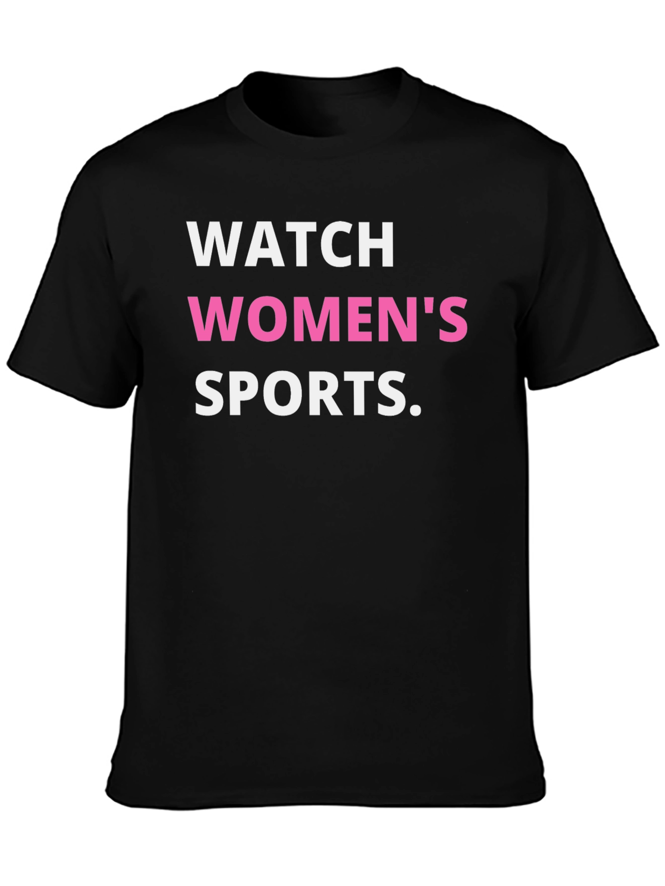 Watch Womens Sports Tee - Black Cotton T-Shirt