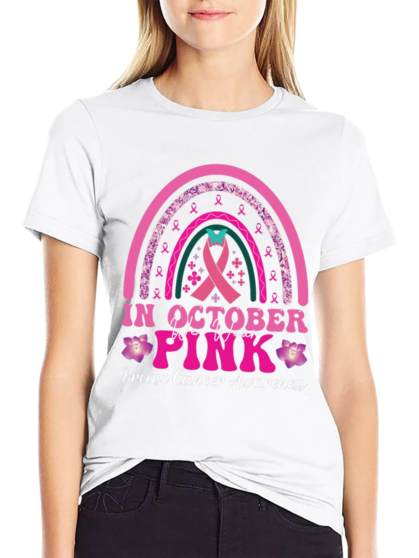 Breast Cancer Awareness T-Shirt: In October We Wear Pink