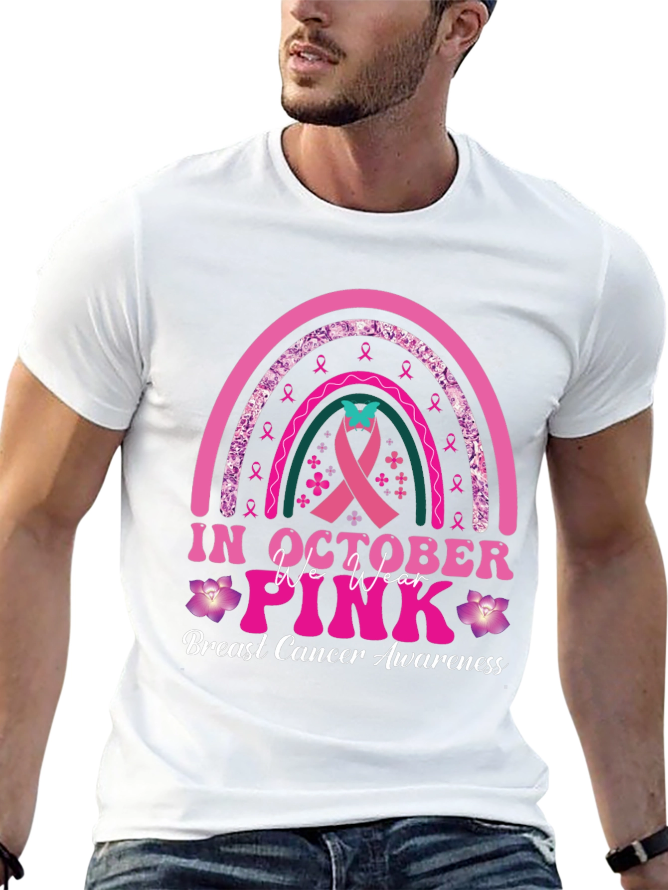 Breast Cancer Awareness T-Shirt: In October We Wear Pink