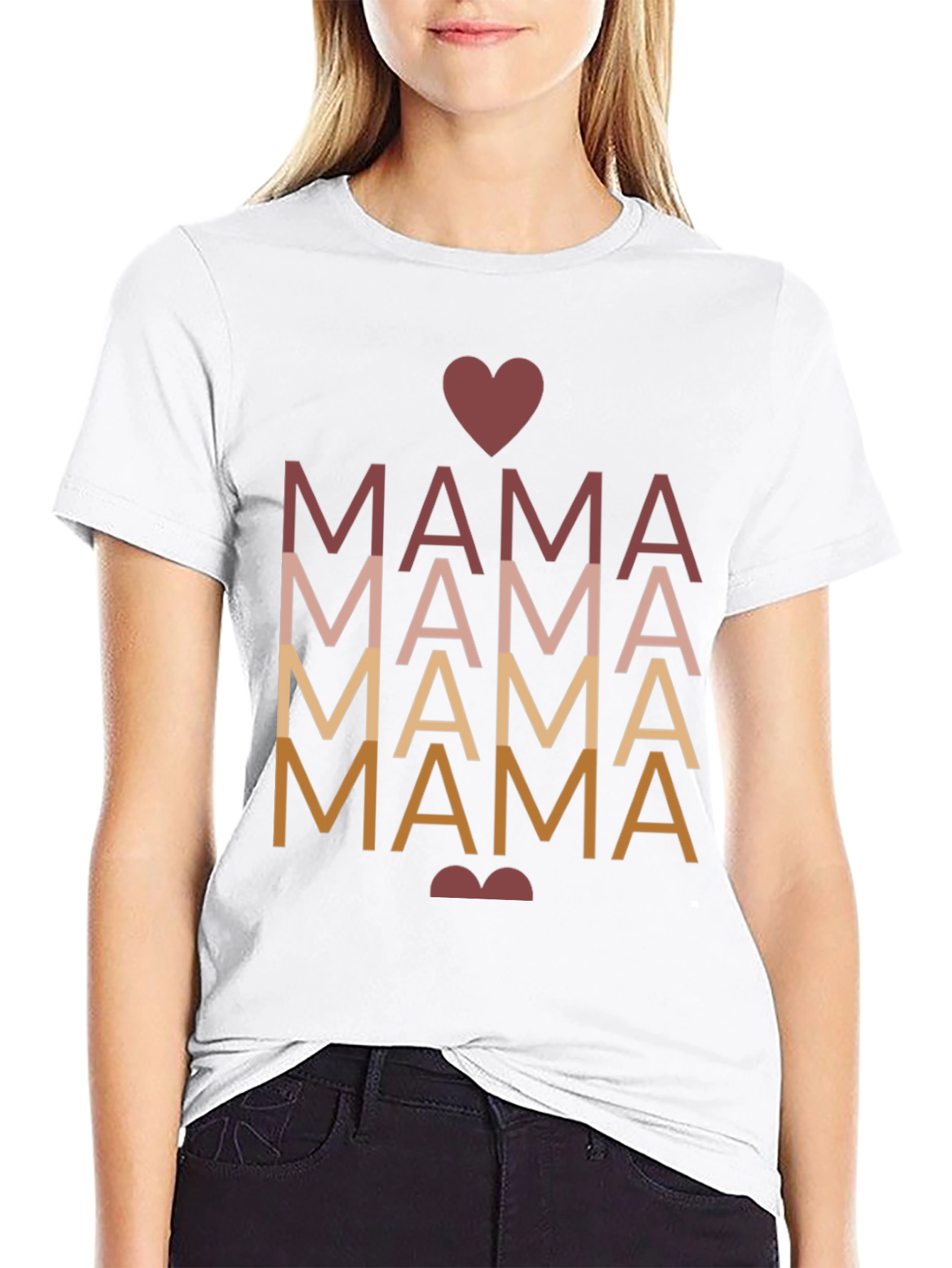 Mama Heart Graphic Tee - Stylish Mothers Day Gift
