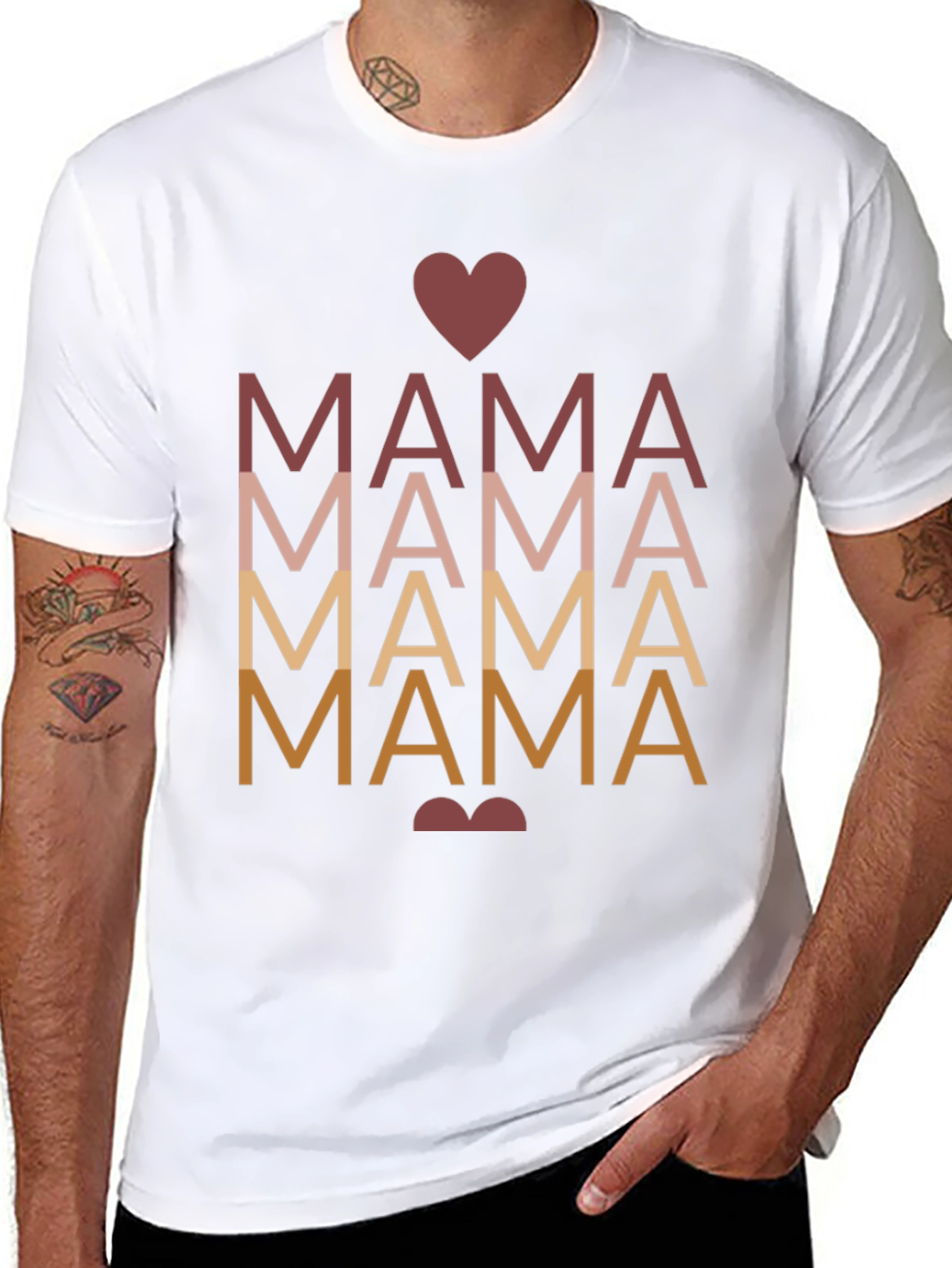 Mama Heart Graphic Tee - Stylish Mothers Day Gift
