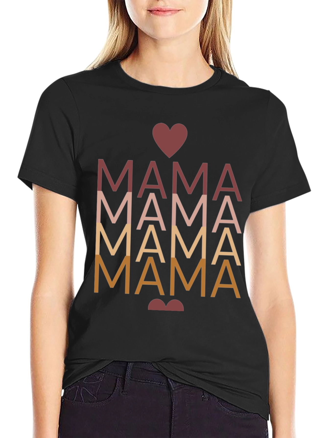 Mama Heart Graphic Tee - Stylish Mothers Day Gift