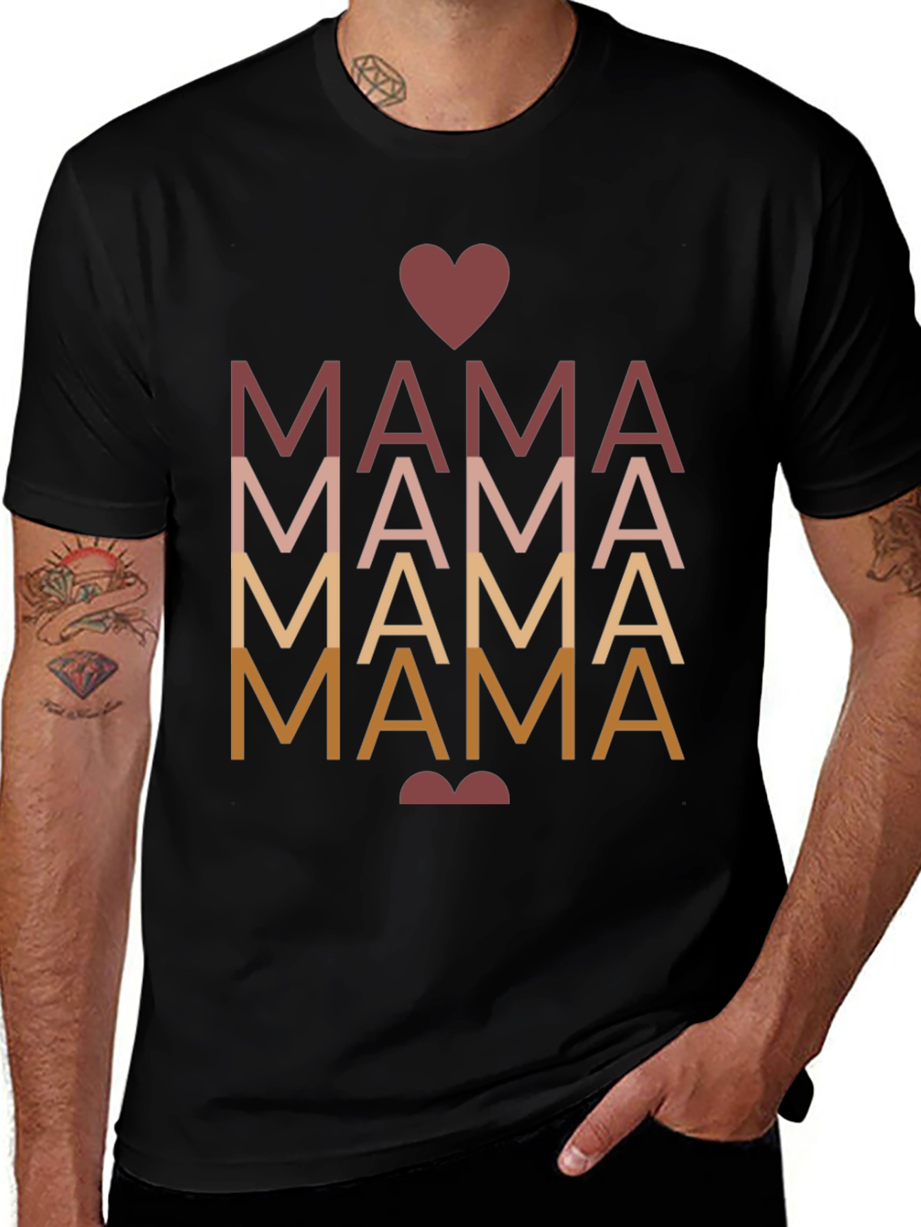 Mama Heart Graphic Tee - Stylish Mothers Day Gift