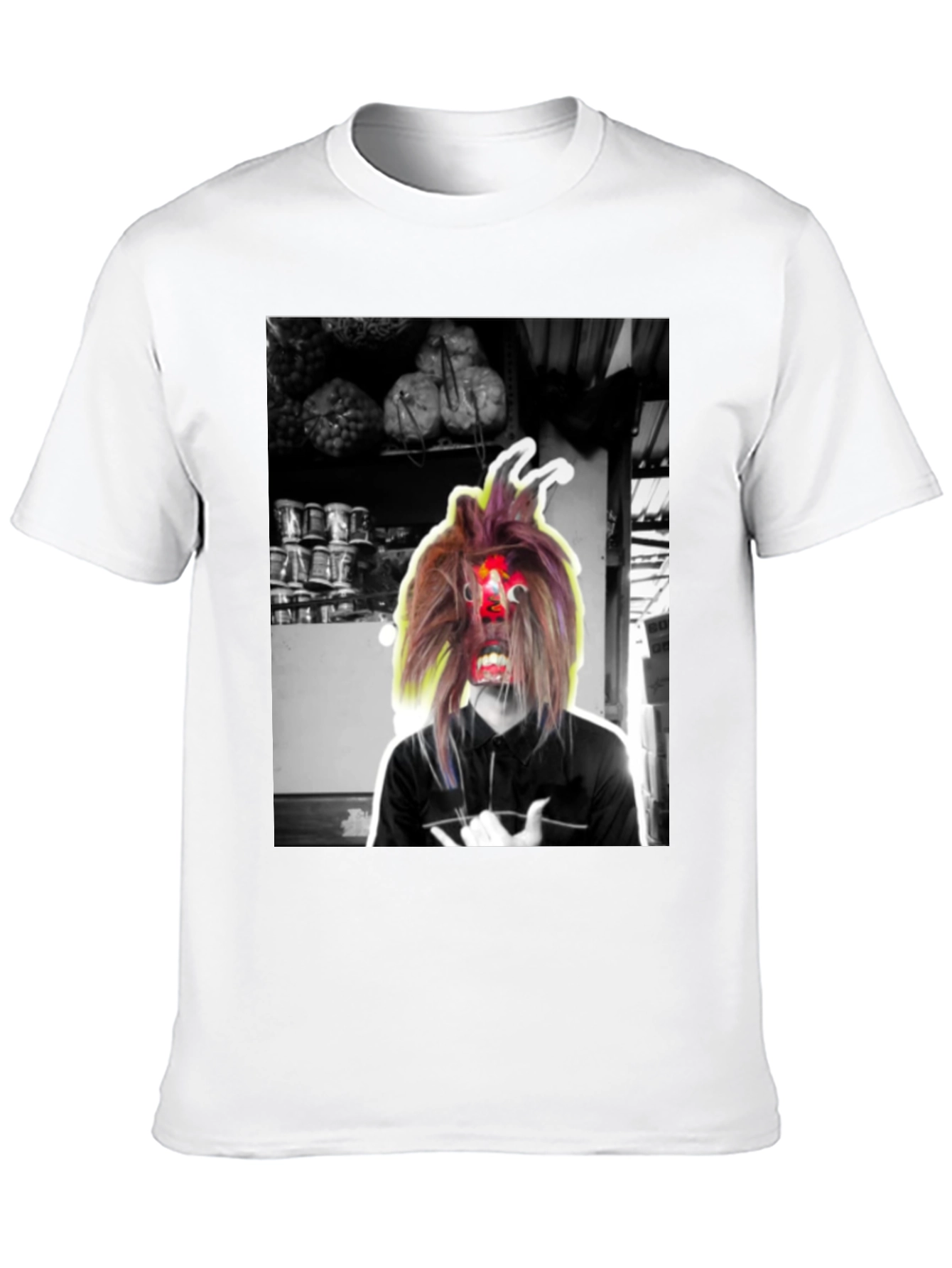 Unique Graphic Print Black T-Shirt
