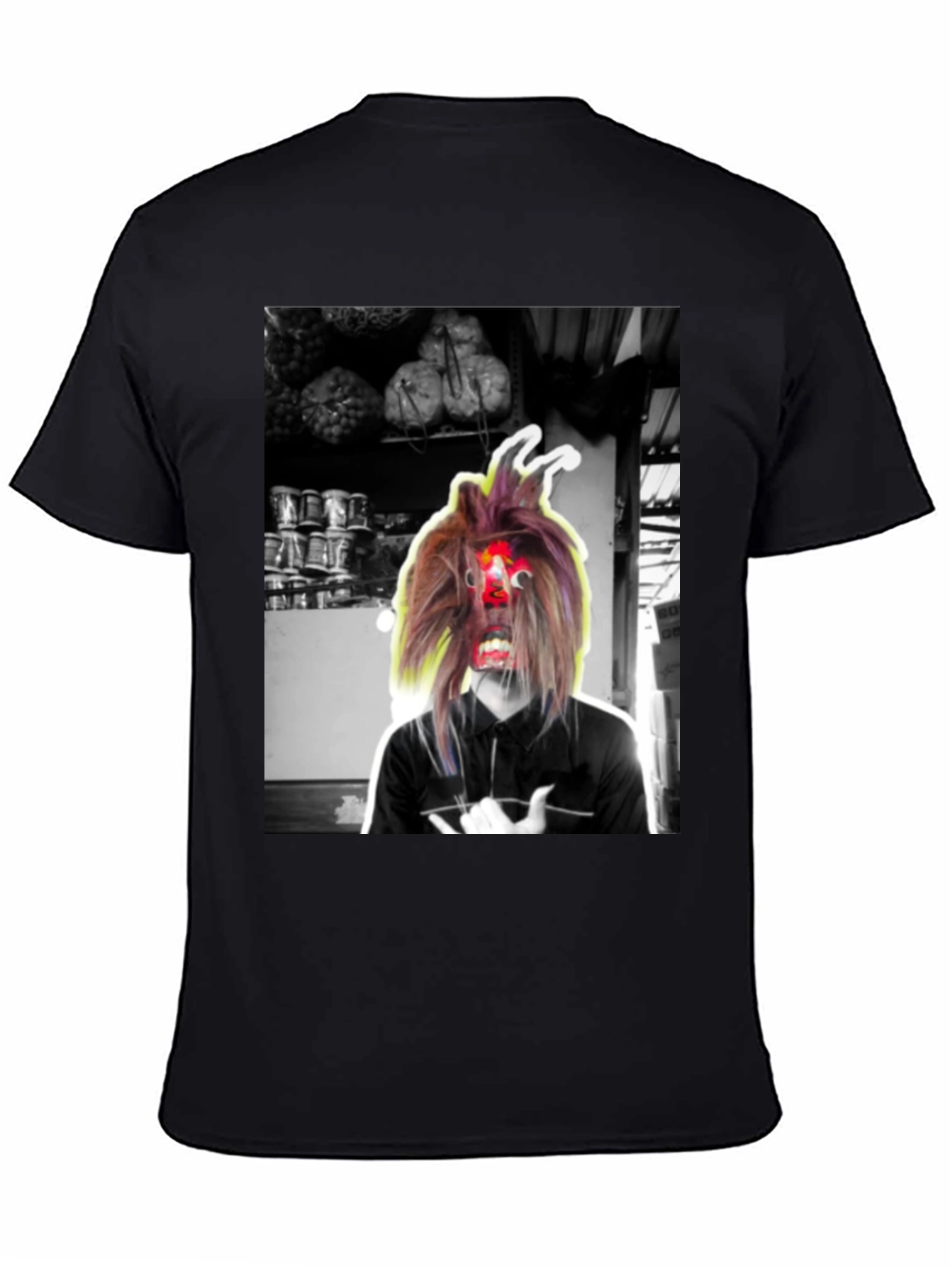 Unique Graphic Print Black T-Shirt