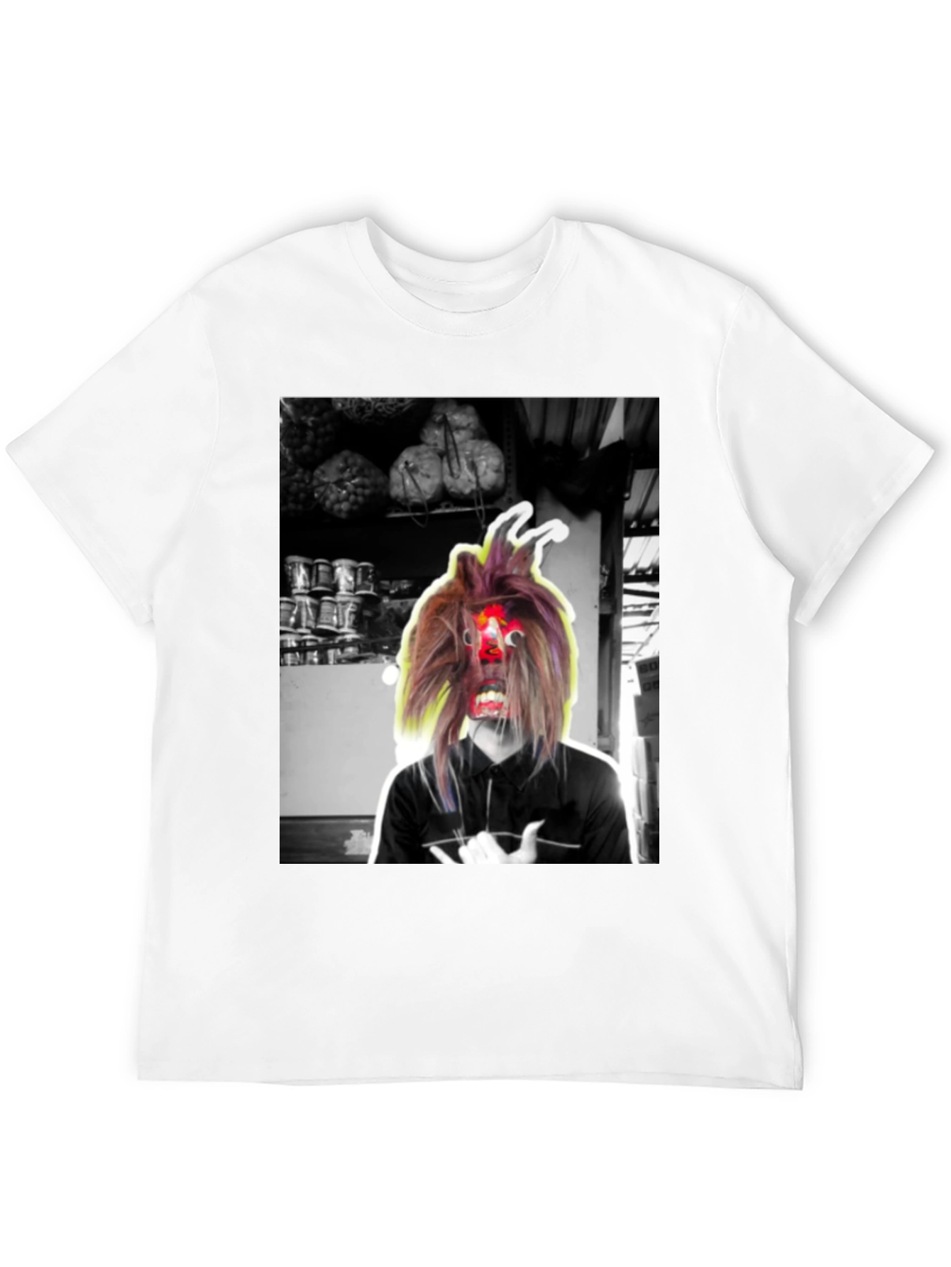 Unique Graphic Print Black T-Shirt
