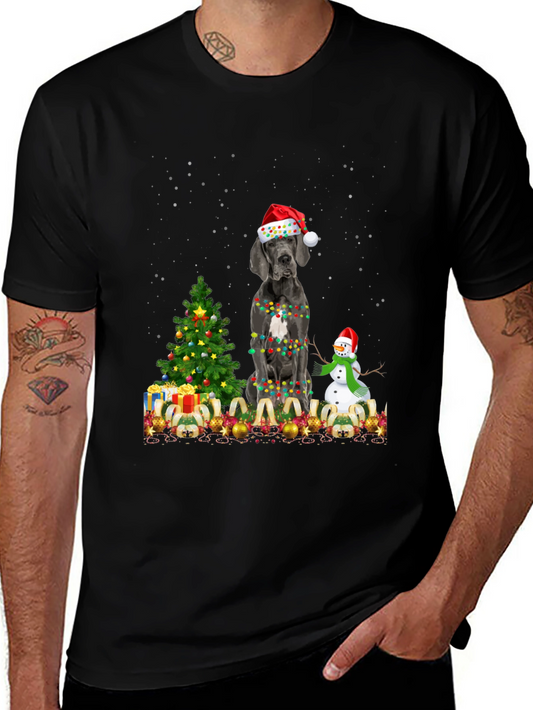 Festive Dog Christmas T-Shirt