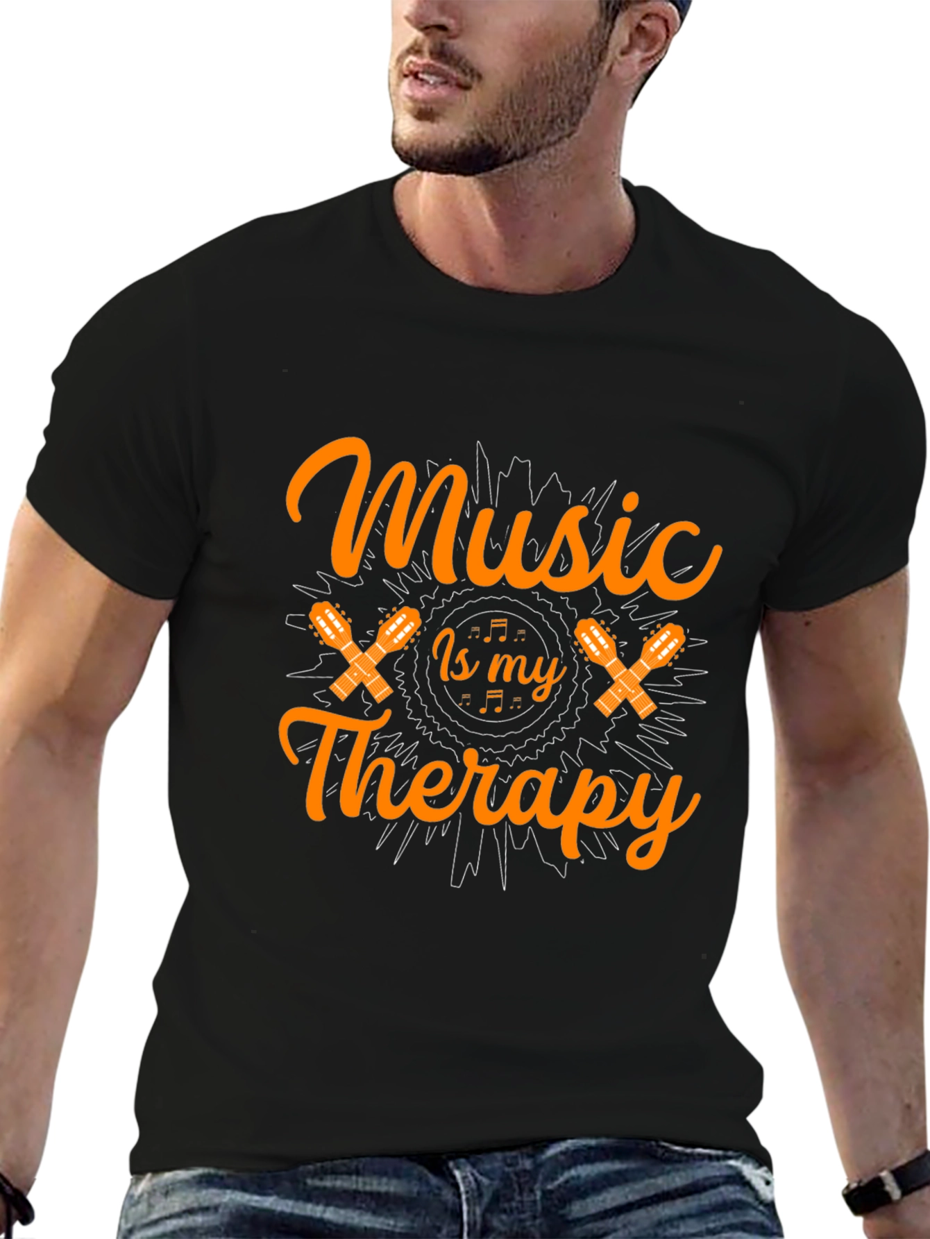 Music is My Therapy Graphic Tee