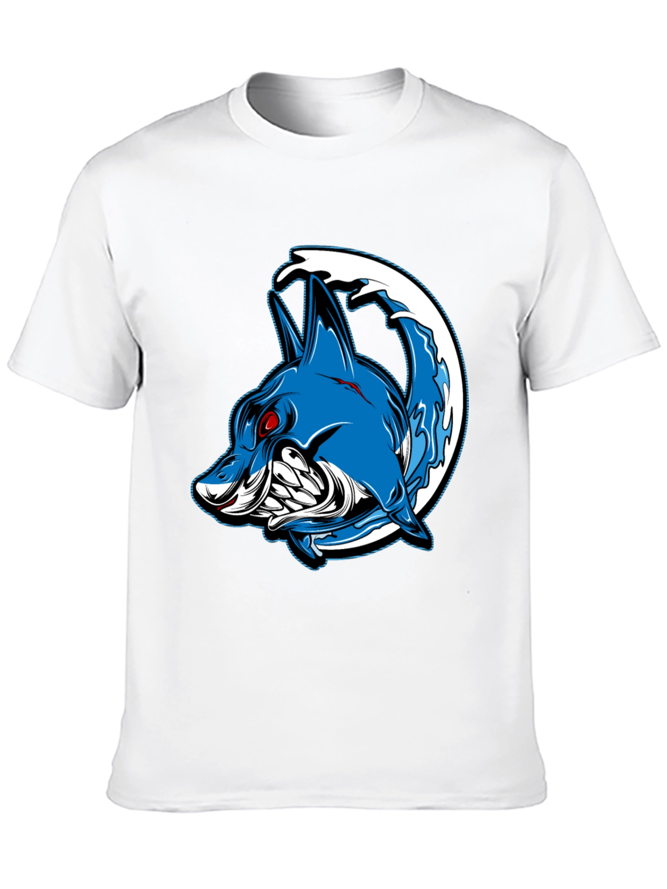 Shark Wave Graphic Tee - Mens Black T-Shirt
