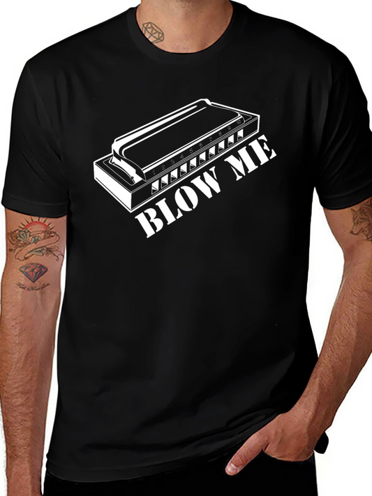 Harmonica Blow Me T-Shirt - Music Lover Tee