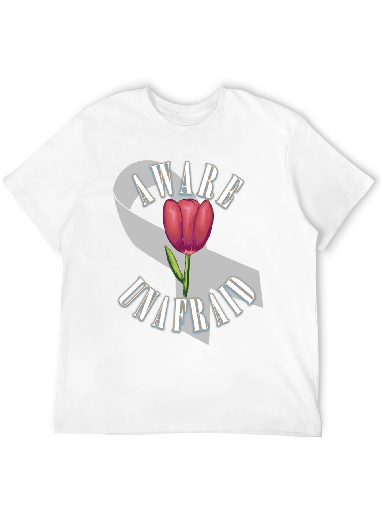 Aware Unafraid Ribbon & Tulip T-Shirt