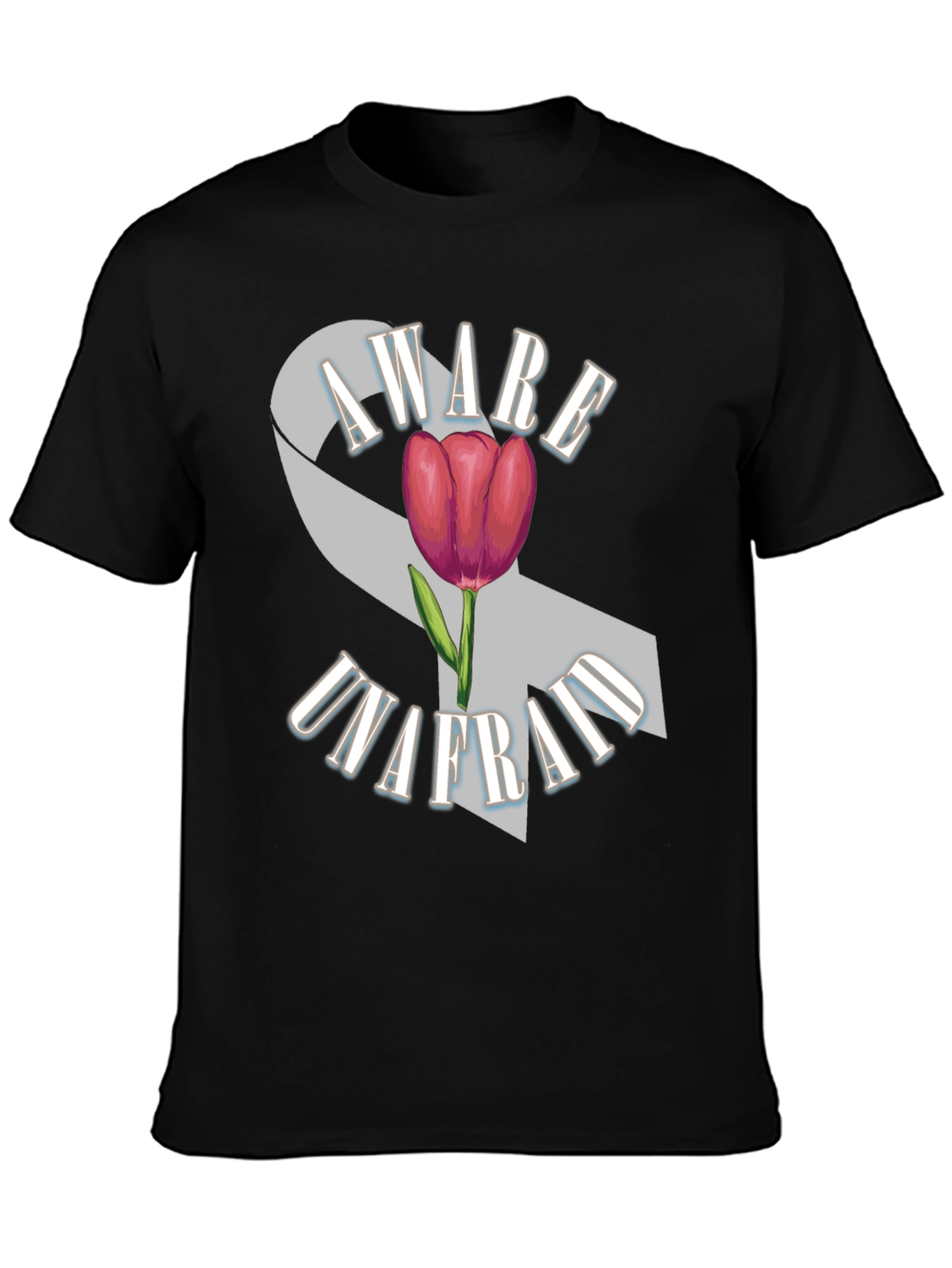 Aware Unafraid Ribbon & Tulip T-Shirt