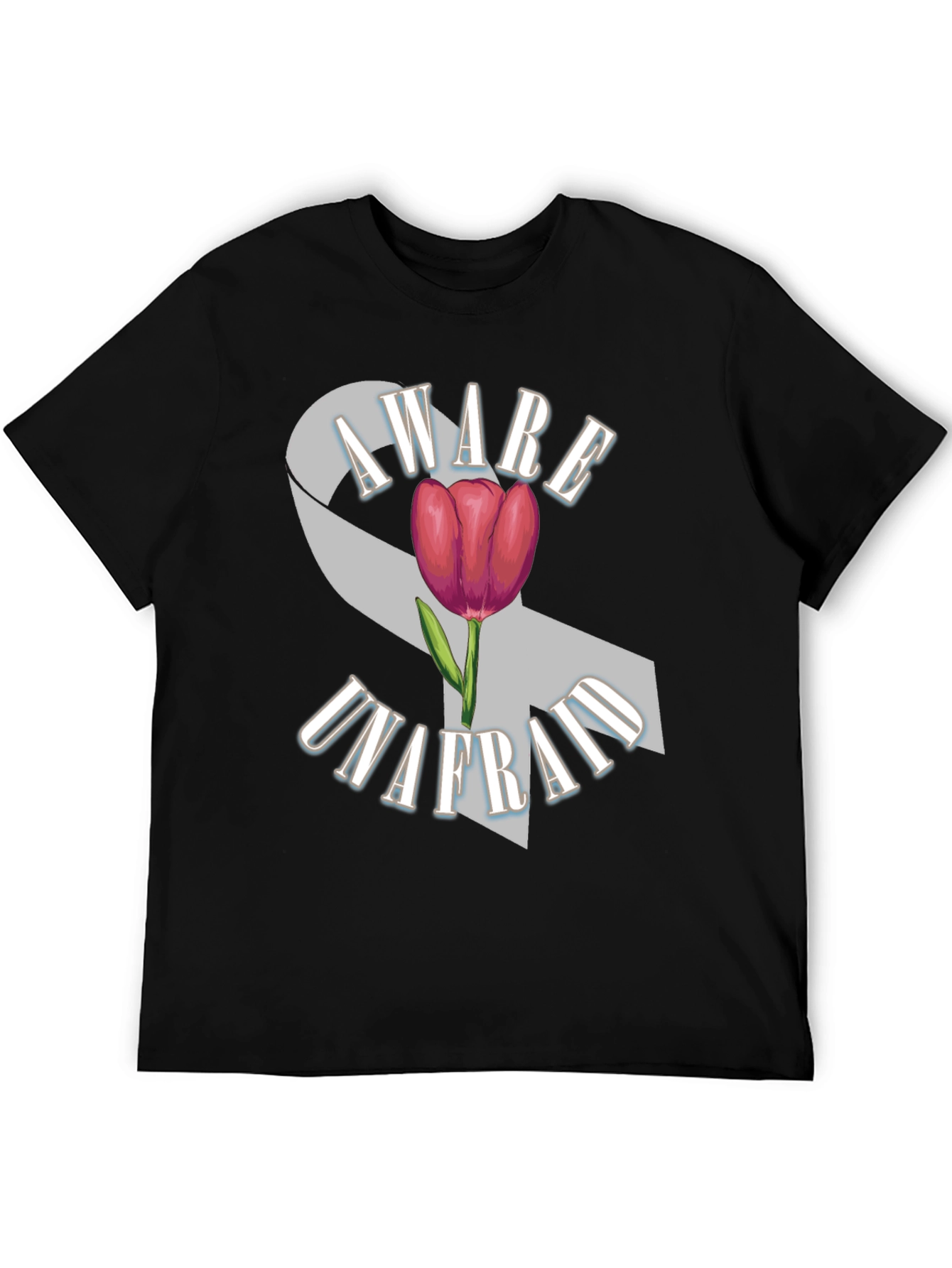 Aware Unafraid Ribbon & Tulip T-Shirt